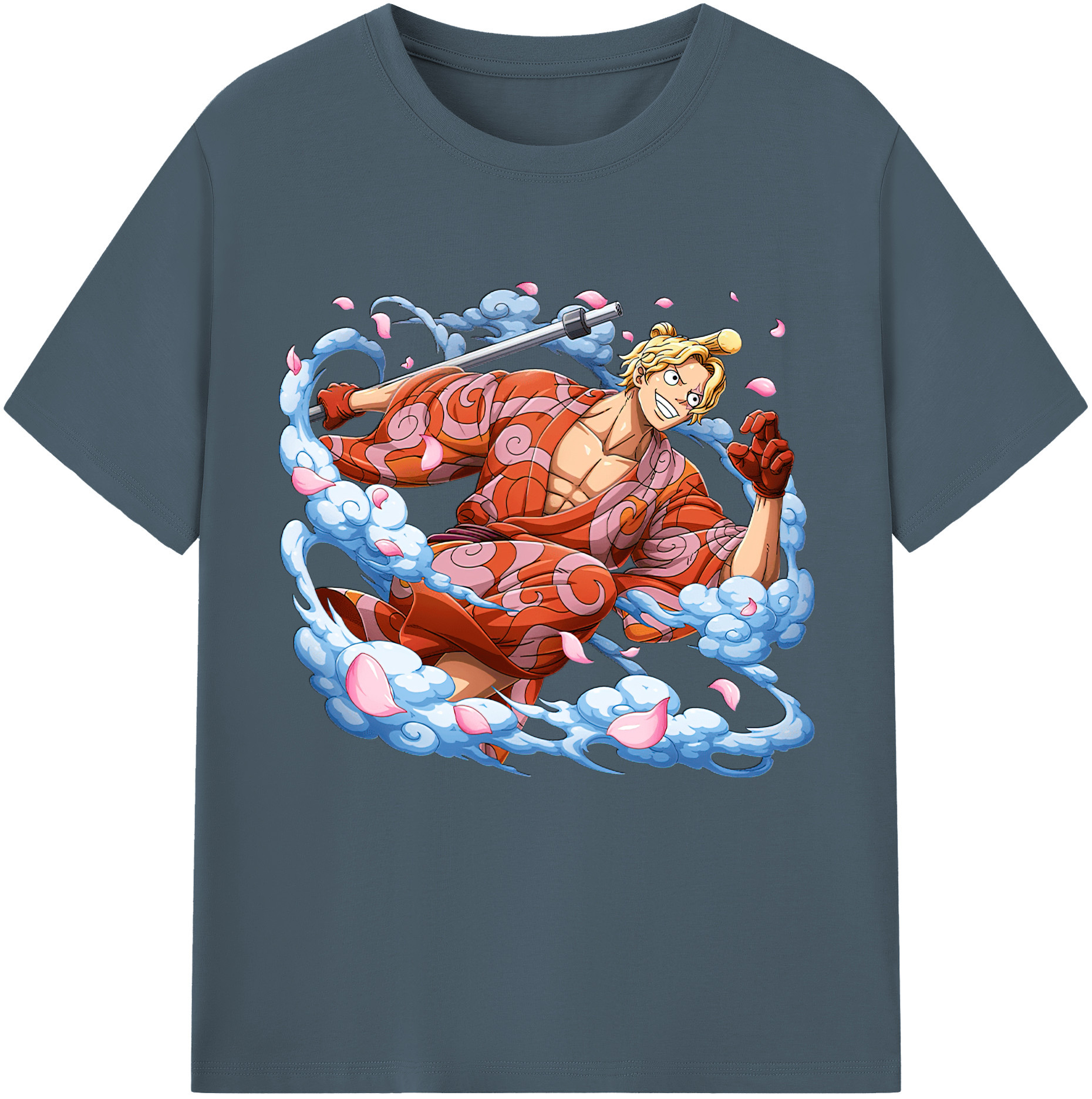 ワンピース サンジ ONE PIECE Sanji 綿100％半袖Tシャツ（フロントプリント）